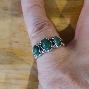 American West Malachite Sterling Silver Ring